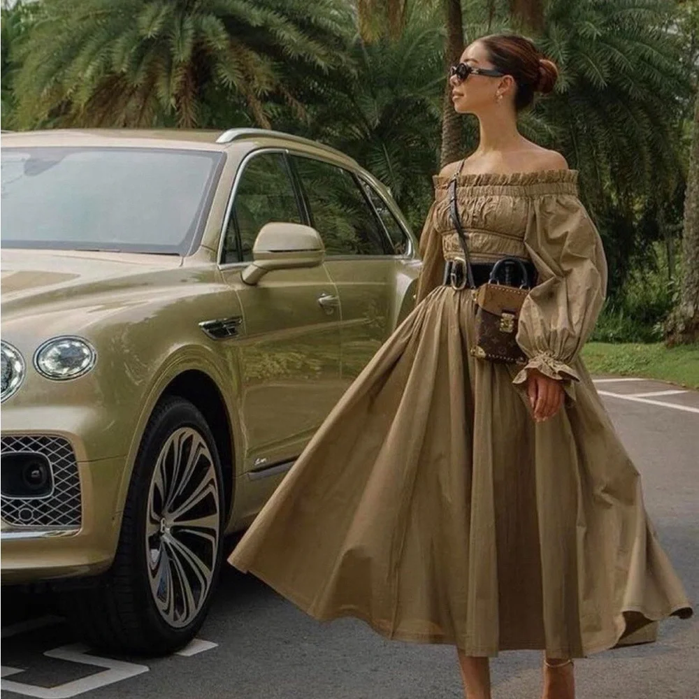 Aje Wattle Off-The-Shoulder Midi Dress - Picture 7 of 7